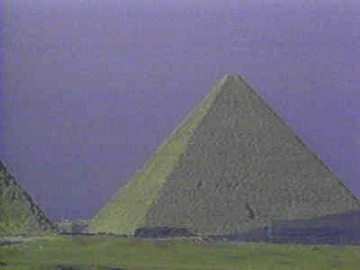 Photograph of the Great Pyramid of Gezeh.